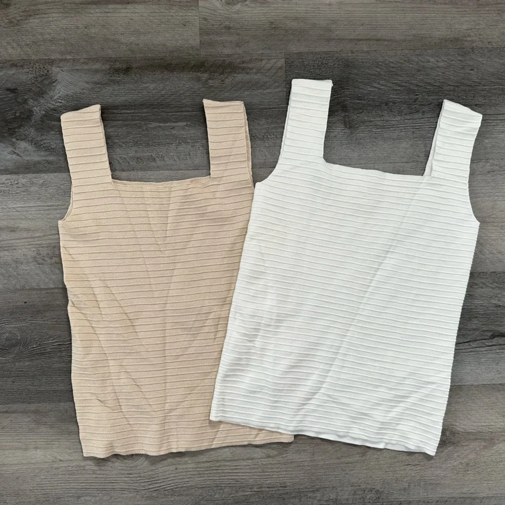 🌻NWOT Ribbed Tank Top Set 🌻 - Picture 2 of 6